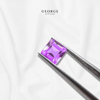 Genuine Amethyst Step Cut Gemstone | George Jewelry