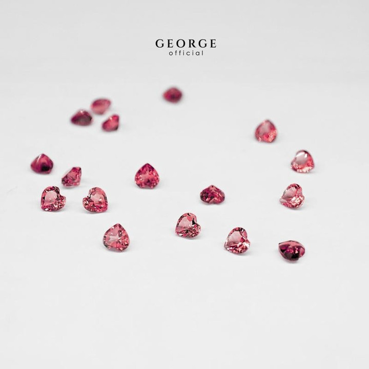 Genuine Ruby Heart Cut Gemstone Necklace by George