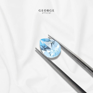 George Jewelry Blue Topaz Pear Cut Gemstones