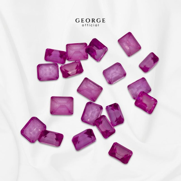 Rhodolite Garnet Emerald Cut - Genuine Gemstones by George