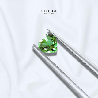 Green Chrome Diopside Heart Gemstone | George Jewelry