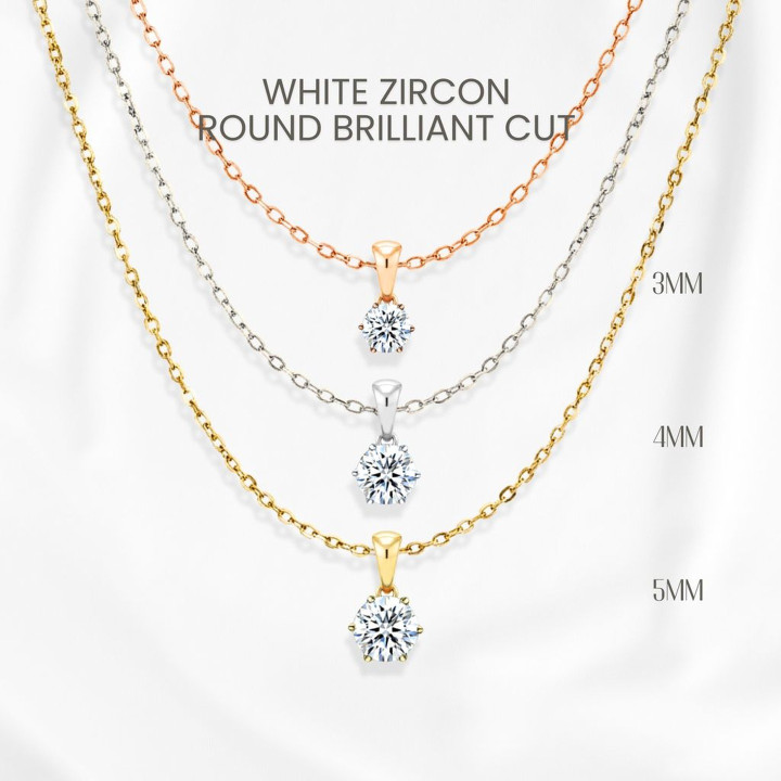 GEORGE Jewelry: Collar de circonita blanca en plata de ley