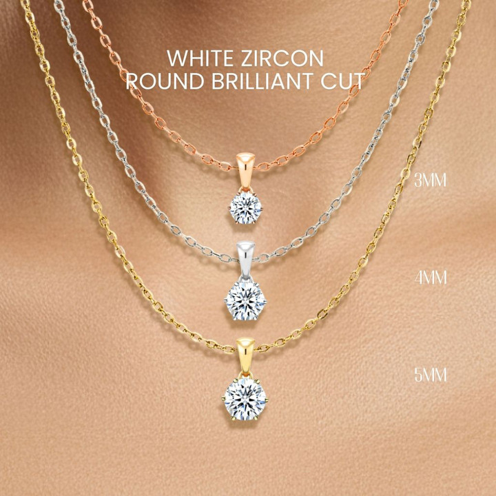 GEORGE Jewelry: Collar de circonita blanca en plata de ley