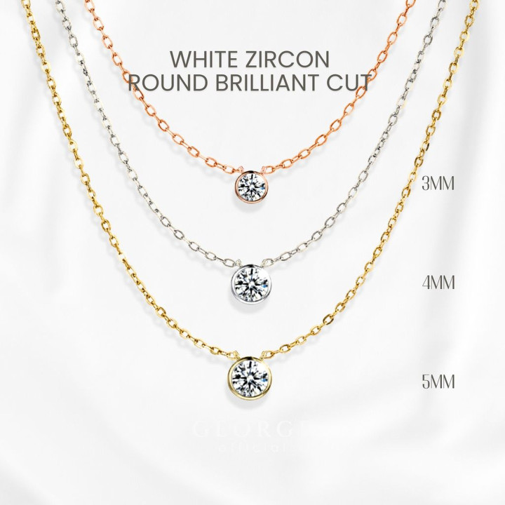 Collier en argent sterling et zircon | Pendentif GEORGE Jewelry