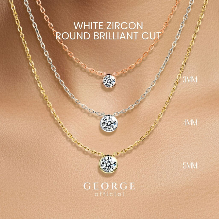 Collier en argent sterling et zircon | Pendentif GEORGE Jewelry