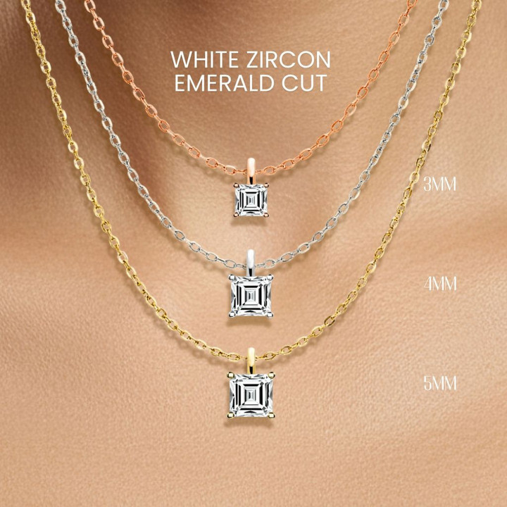 Collar de circonita blanca de lujo | Plata de ley, chapado en oro