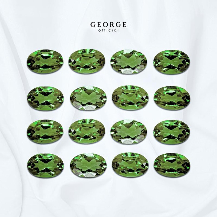 Gemas de zafiro verde de talla ovalada | George Jewelry