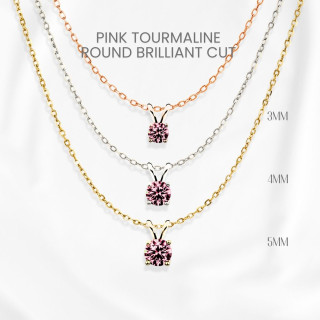 GEORGE Jewelry: Pink Tourmaline Necklace in Sterling Silver