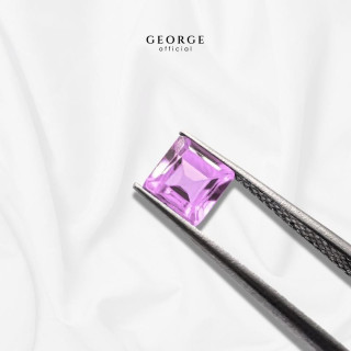 Purple Sapphire Gemstone | Square Step Cut | George Jewelry