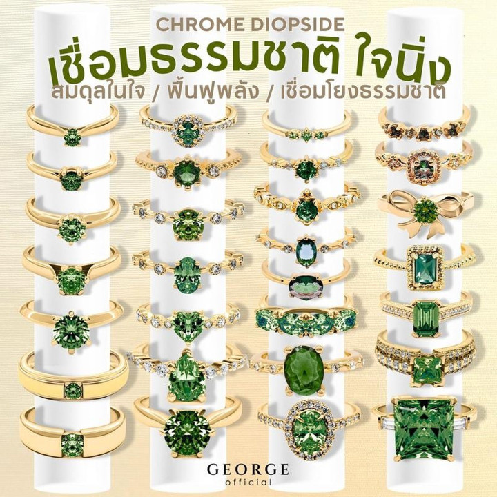 Chrome Diopside Ring in Sterling Silver | Handmade and Customizable