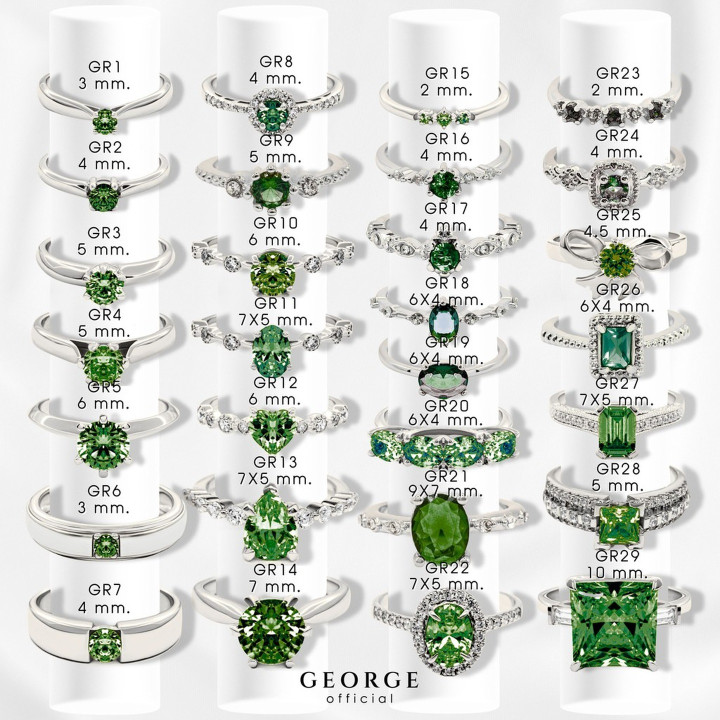 Chrome Diopside Ring in Sterling Silver | Handmade and Customizable