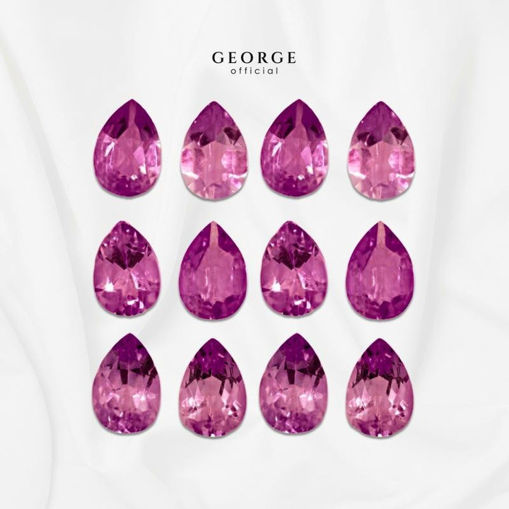 Grenat rhodolite taille poire | GGRHP