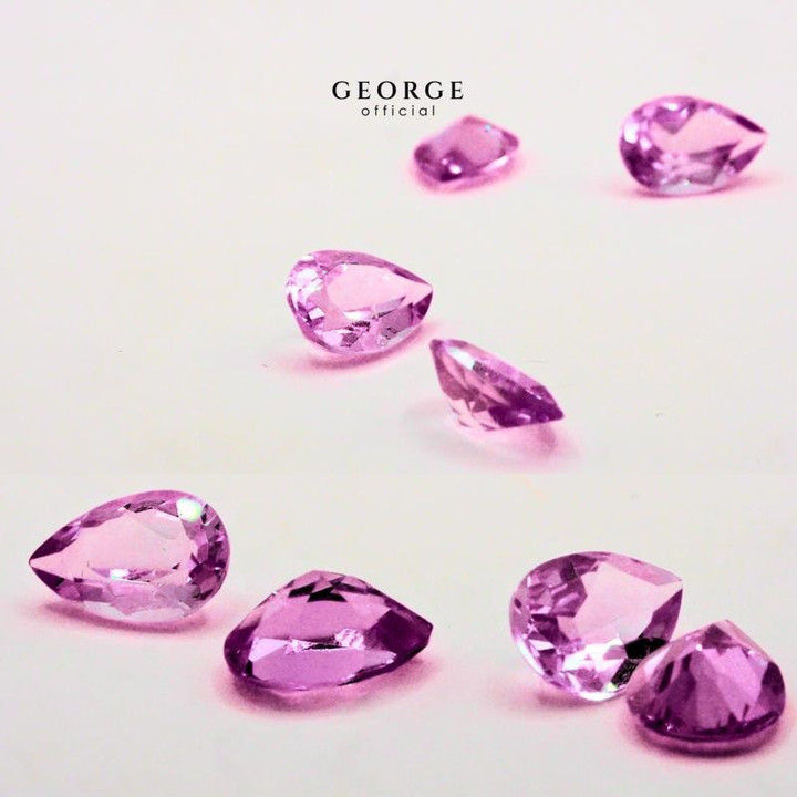 Grenat rhodolite taille poire | GGRHP