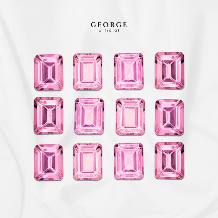 Pierres de tourmaline taille émeraude | Pierres précieuses authentiques de George Jewelry