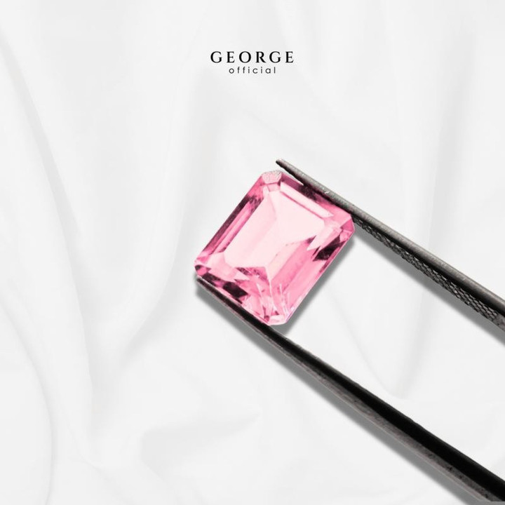 Pierres de tourmaline taille émeraude | Pierres précieuses authentiques de George Jewelry