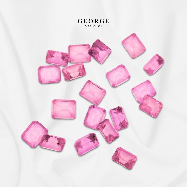 Pierres de tourmaline taille émeraude | Pierres précieuses authentiques de George Jewelry