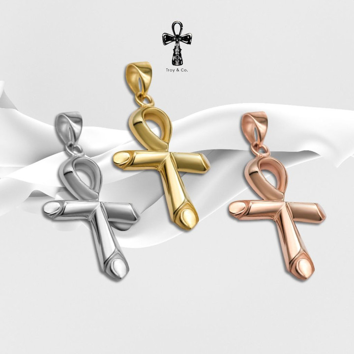 Colgante con cruz Ankh de plata de ley | Joyería Troy and Co.