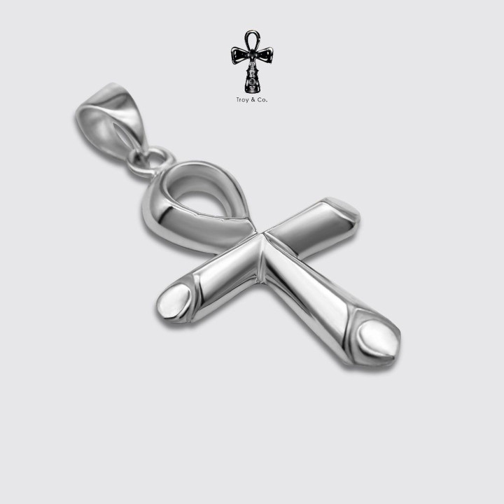 Colgante con cruz Ankh de plata de ley | Joyería Troy and Co.
