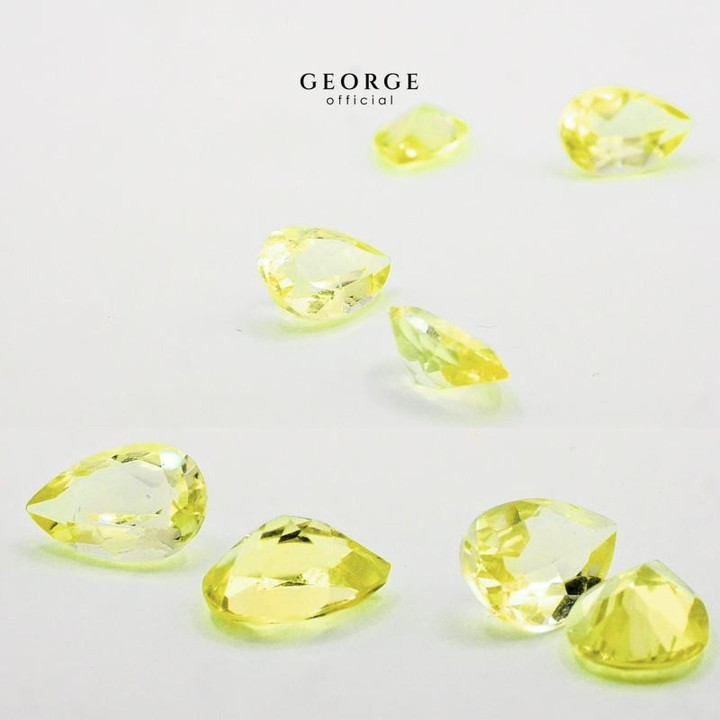 Genuine Yellow Sapphire Pear Cut Gemstones | George Jewelry