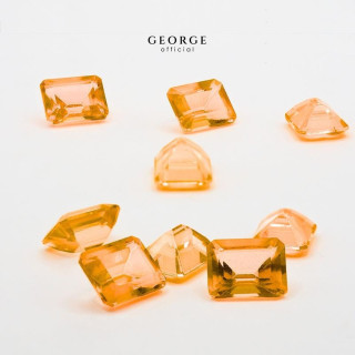 Genuine Orange Sapphire Emerald Cut Gemstone - GGOSE Jewelry