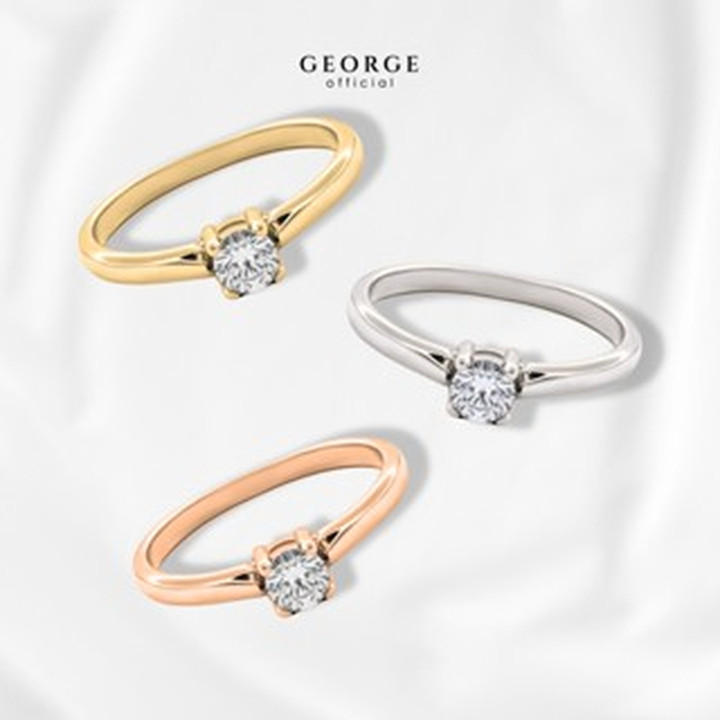 Solitaire Diamond Ring | S925 Sterling Silver and Cubic Zirconia
