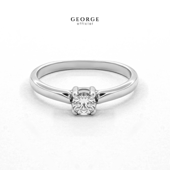 Solitaire Diamond Ring | S925 Sterling Silver and Cubic Zirconia