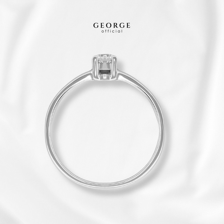 Solitaire Diamond Ring | S925 Sterling Silver and Cubic Zirconia
