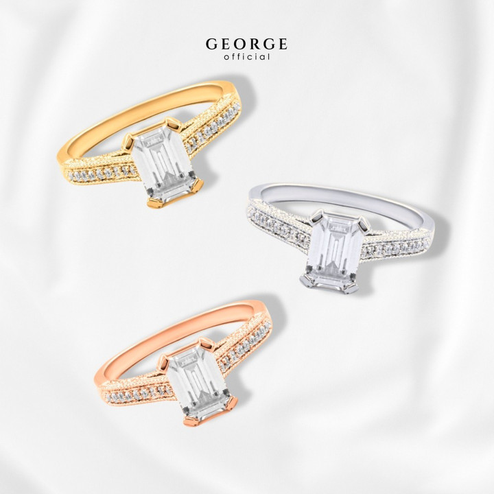 Cubic Zirconia Ring in Sterling Silver - George Jewelry