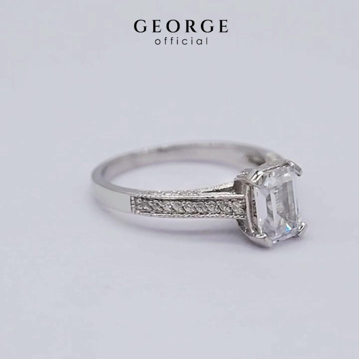 Cubic Zirconia Ring in Sterling Silver - George Jewelry