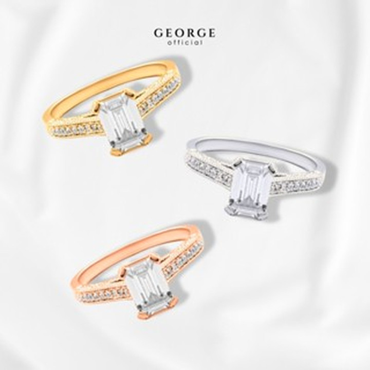Cubic Zirconia Ring in Sterling Silver - George Jewelry