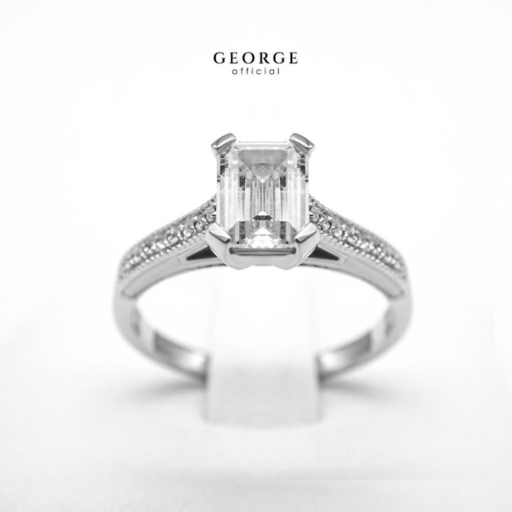 Cubic Zirconia Ring in Sterling Silver - George Jewelry