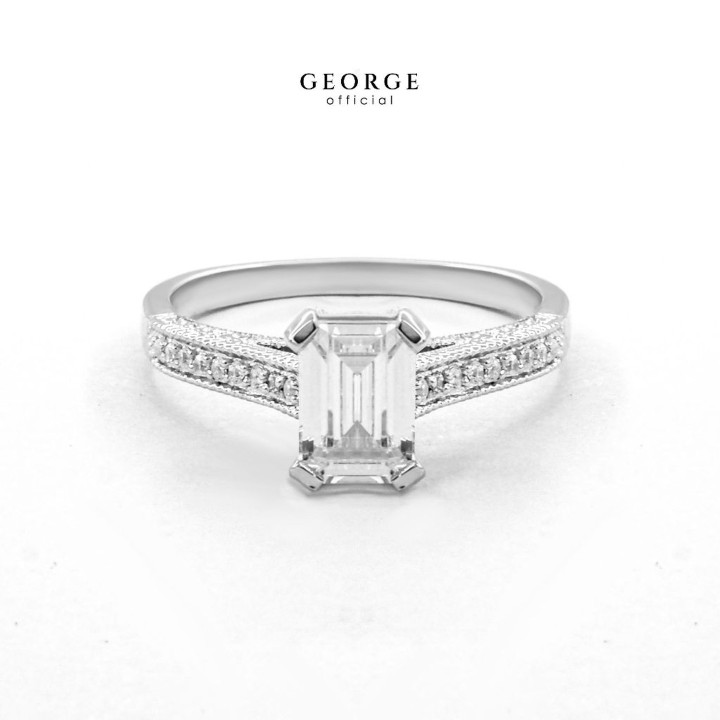 Cubic Zirconia Ring in Sterling Silver - George Jewelry
