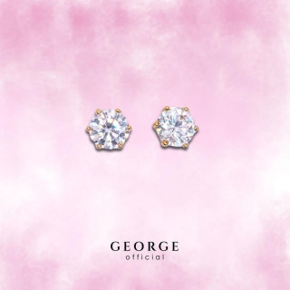Silver Earrings with Sparkling CZ | Minimalist Design