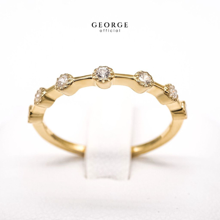 Diamond Eternity Ring - Sterling Silver and Sparkling CZ