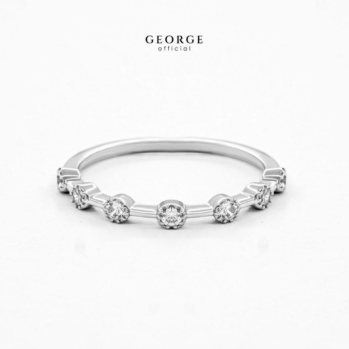 Diamond Eternity Ring - Sterling Silver and Sparkling CZ