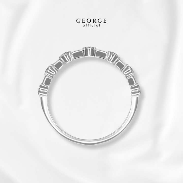Diamond Eternity Ring - Sterling Silver and Sparkling CZ