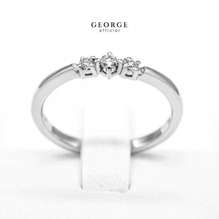 Radiant Diamond Eternity Ring in Sterling Silver