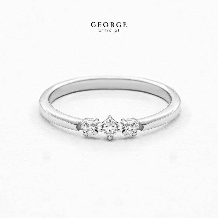 Radiant Diamond Eternity Ring in Sterling Silver