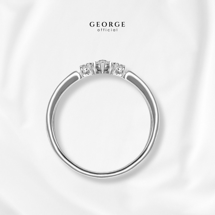 Radiant Diamond Eternity Ring in Sterling Silver
