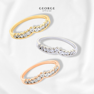 Eternity Diamond Ring | Sterling Silver CZ and Gold Plated