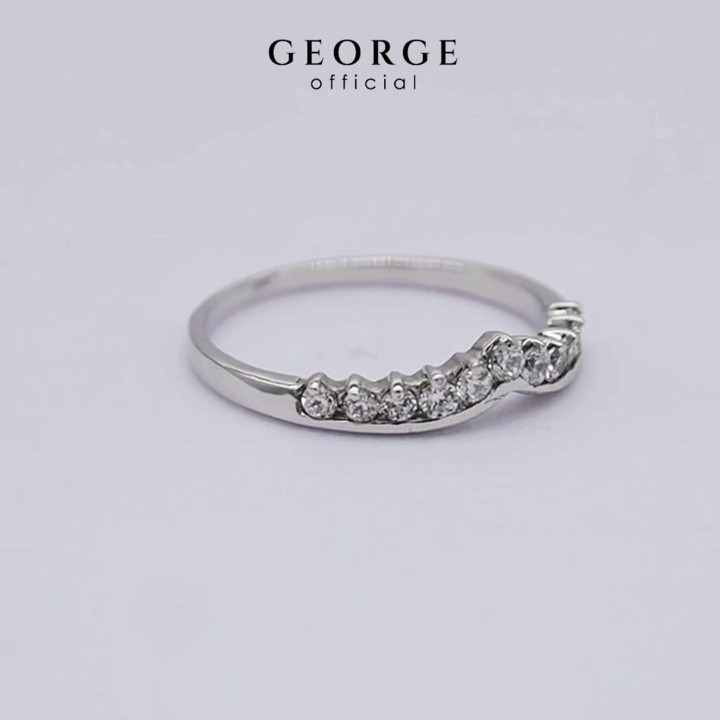 Eternity Diamond Ring | Sterling Silver CZ and Gold Plated