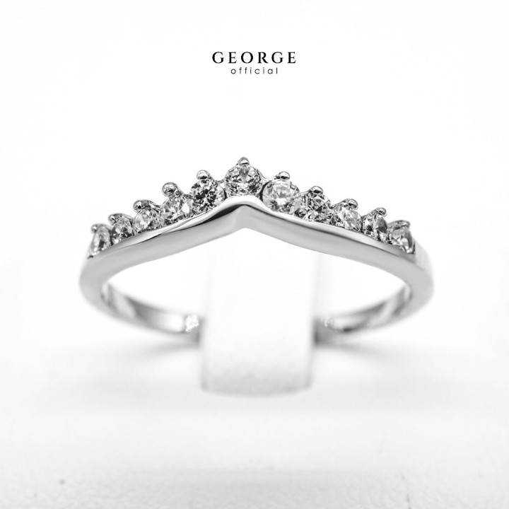 Eternity Diamond Ring | Sterling Silver CZ and Gold Plated