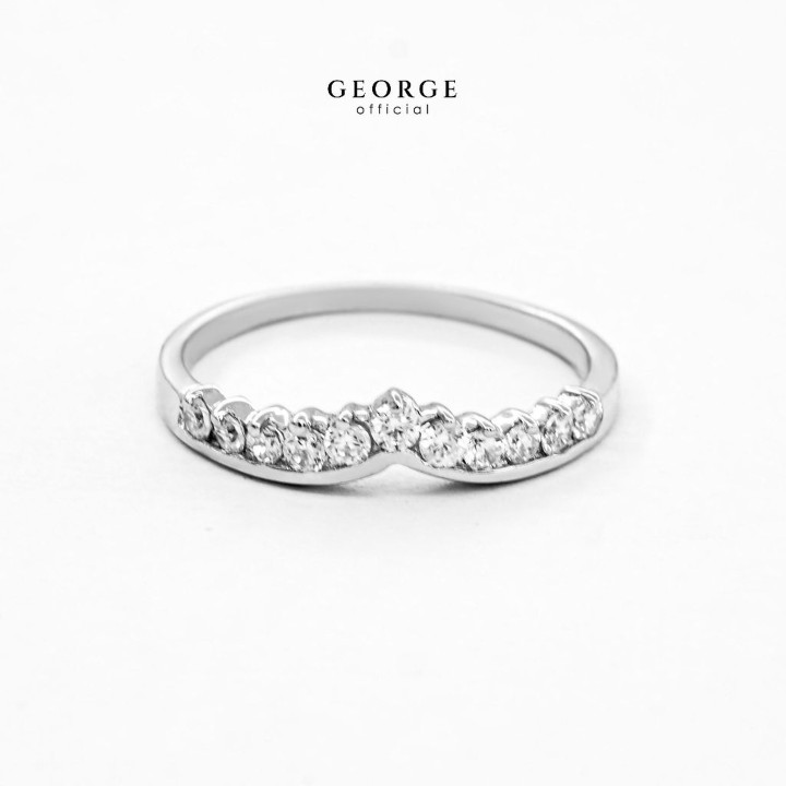 Eternity Diamond Ring | Sterling Silver CZ and Gold Plated