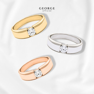 Stunning Sterling Silver Diamond Ring - White/Yellow/Rose Gold Plated