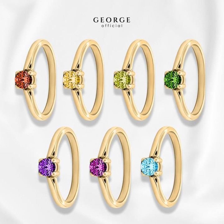 Gemstone Birthstone Rings by GEORGE Jewelry