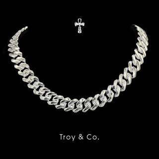 TDN007 Iced Out Cuban Chain Necklace - Hip-Hop Style