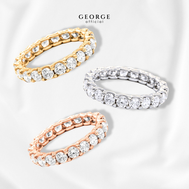 Eternity Diamond Ring | Sterling Silver and Sparkling CZ