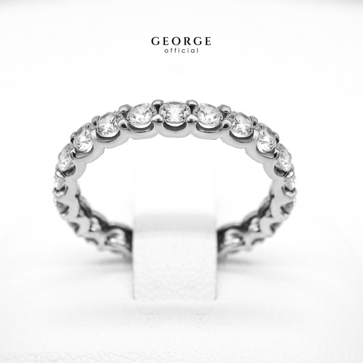 Eternity Diamond Ring | Sterling Silver and Sparkling CZ