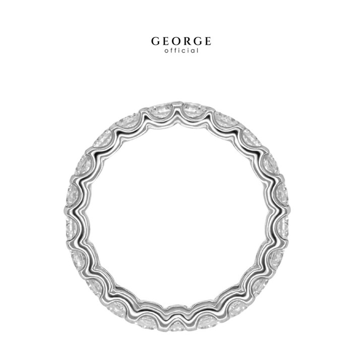 Eternity Diamond Ring | Sterling Silver and Sparkling CZ