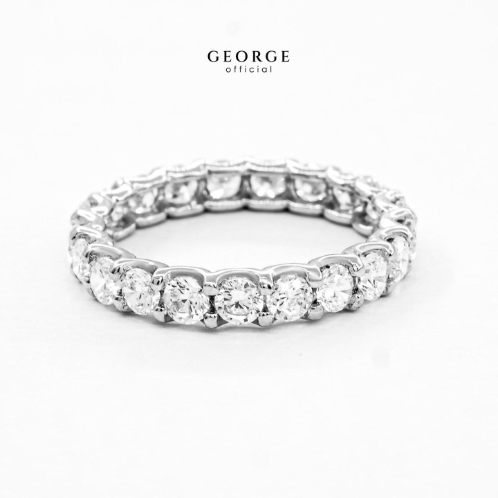 Eternity Diamond Ring | Sterling Silver and Sparkling CZ